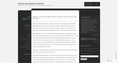 Desktop Screenshot of aboveandbeyondgender.wordpress.com
