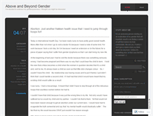 Tablet Screenshot of aboveandbeyondgender.wordpress.com