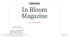 Desktop Screenshot of inbloommag.wordpress.com