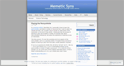 Desktop Screenshot of memeticsyns.wordpress.com