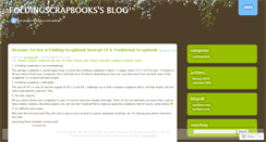 Desktop Screenshot of foldingscrapbooks.wordpress.com