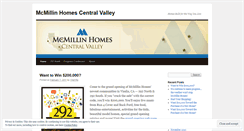 Desktop Screenshot of mcmillinhomes.wordpress.com