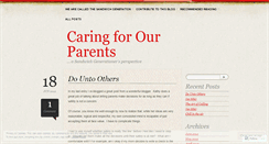 Desktop Screenshot of caringforourparents.wordpress.com