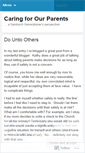 Mobile Screenshot of caringforourparents.wordpress.com