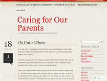 Tablet Screenshot of caringforourparents.wordpress.com