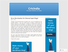 Tablet Screenshot of criketindia.wordpress.com