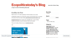 Desktop Screenshot of ecopoliticstoday.wordpress.com