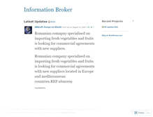 Tablet Screenshot of informationbroker.wordpress.com