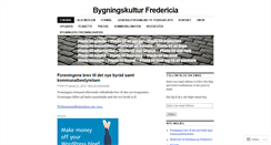 Desktop Screenshot of bygningskulturfredericia.wordpress.com