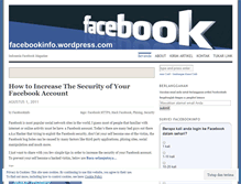 Tablet Screenshot of facebookinfo.wordpress.com