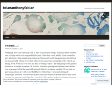 Tablet Screenshot of briananthonyfabian.wordpress.com