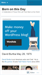 Mobile Screenshot of bornonthisday.wordpress.com
