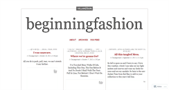 Desktop Screenshot of beginningfashion.wordpress.com