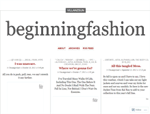 Tablet Screenshot of beginningfashion.wordpress.com