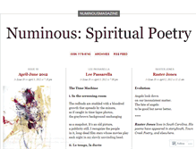 Tablet Screenshot of numinousmagazine.wordpress.com