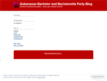 Tablet Screenshot of gobananasparties.wordpress.com