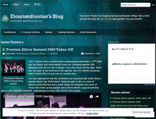 Tablet Screenshot of etourismfrontier.wordpress.com