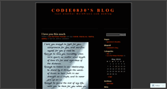 Desktop Screenshot of codie0830.wordpress.com