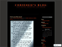 Tablet Screenshot of codie0830.wordpress.com