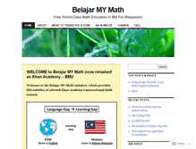 Tablet Screenshot of belajarmymath.wordpress.com