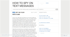 Desktop Screenshot of howtospyontextmessages.wordpress.com