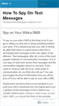 Mobile Screenshot of howtospyontextmessages.wordpress.com