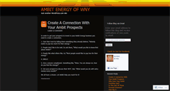 Desktop Screenshot of ambitenergyofwny.wordpress.com