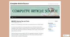 Desktop Screenshot of completearticle.wordpress.com