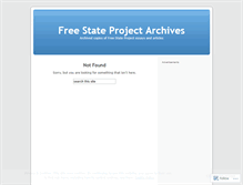 Tablet Screenshot of freestateprojectarchives.wordpress.com