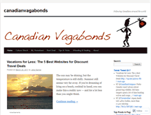 Tablet Screenshot of canadianvagabonds.wordpress.com