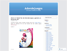 Tablet Screenshot of adondejuegos.wordpress.com