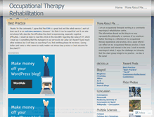 Tablet Screenshot of occupationaltherapyrehab.wordpress.com