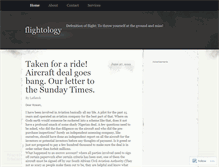 Tablet Screenshot of flightology.wordpress.com