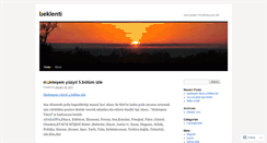 Desktop Screenshot of beklenti.wordpress.com