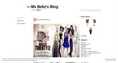 Desktop Screenshot of msbekz.wordpress.com