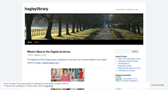 Desktop Screenshot of hagleylibrary.wordpress.com
