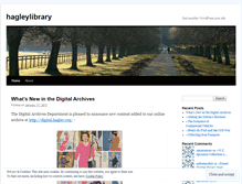 Tablet Screenshot of hagleylibrary.wordpress.com