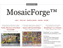 Tablet Screenshot of mosaicforge.wordpress.com