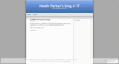 Desktop Screenshot of heathparker.wordpress.com