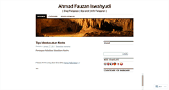 Desktop Screenshot of ahmadfauzanisw.wordpress.com