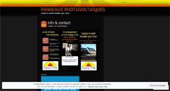 Desktop Screenshot of lepanneauphotovoltaique.wordpress.com