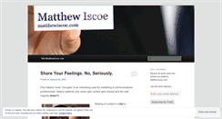 Desktop Screenshot of iscoe.wordpress.com