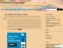 Tablet Screenshot of commonlyquixotic.wordpress.com