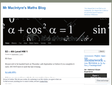 Tablet Screenshot of mrmacintyremaths.wordpress.com