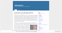 Desktop Screenshot of materialsguru.wordpress.com