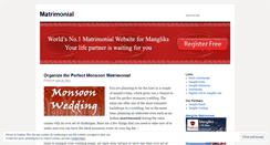 Desktop Screenshot of matrimonialwebsite.wordpress.com