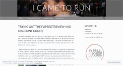 Desktop Screenshot of icametorun.wordpress.com