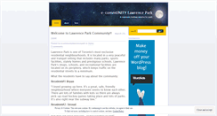 Desktop Screenshot of ecommunitylawrencepark.wordpress.com