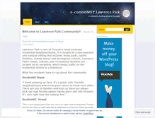 Tablet Screenshot of ecommunitylawrencepark.wordpress.com