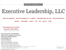 Tablet Screenshot of executiveleadershipllc.wordpress.com